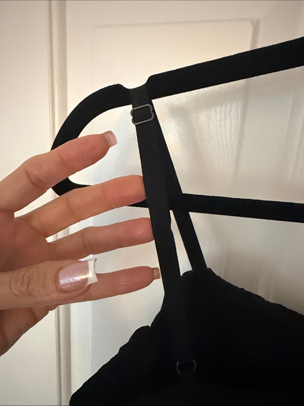 Francesca's Collections Black Tiered Maxi Dress with Spaghetti Straps - Picture 7 of 7
